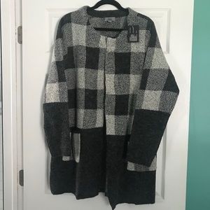 Long sweater multi gray shade sweater.